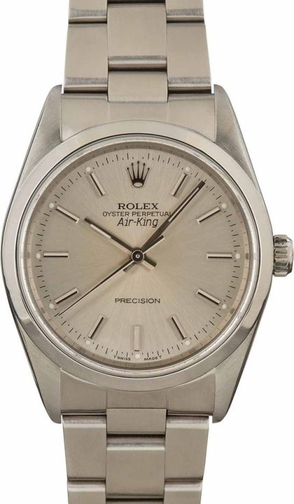 Rolex Air King 14000 Silver Dial Oyster Band