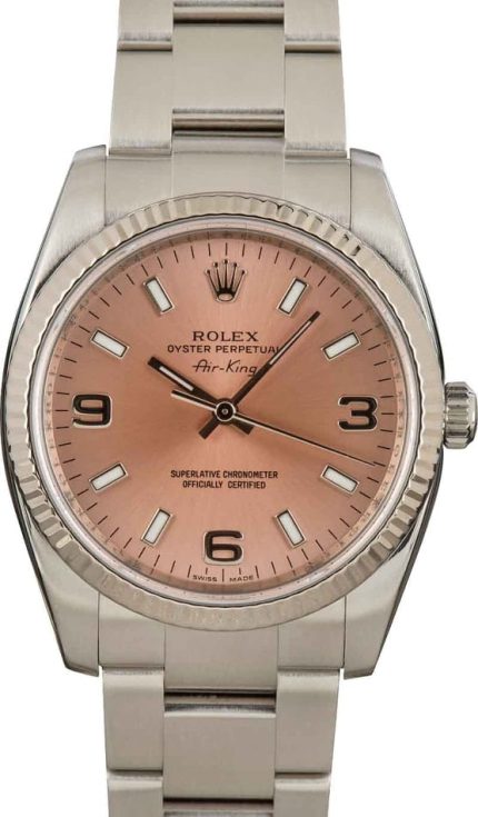 Rolex Air-King Steel 114234 Salmon Dial