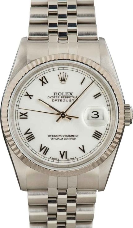 Rolex Datejust 16234 White Roman