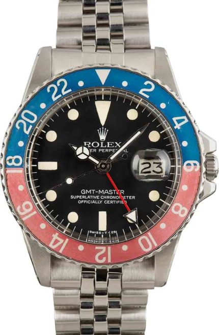 Vintage Rolex GMT Master 1675 Black Dial