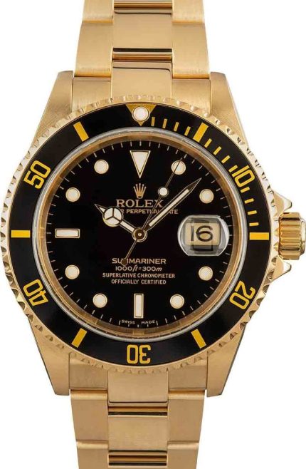 Rolex Submariner 16618 Yellow Gold