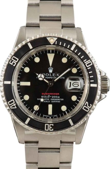 Vintage Rolex Red Submariner 1680 Feet First