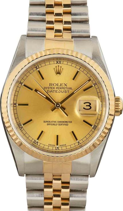 Rolex Datejust 16233 Stainless Steel & Gold