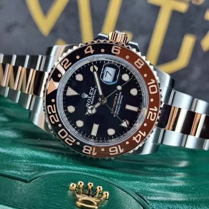 2023 ROLEX GMT MASTER II 126711CHNR 40MM STEEL ROSE GOLD ROOTBEER CERAMIC B/P