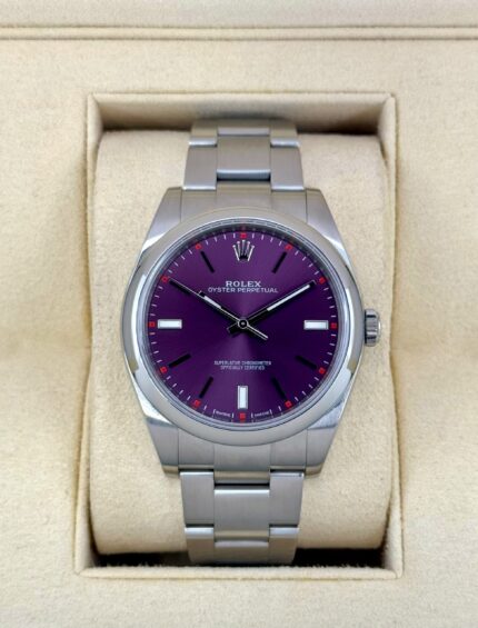2018 Rolex Oyster Perpetual 39mm 114300 Grape Dialr