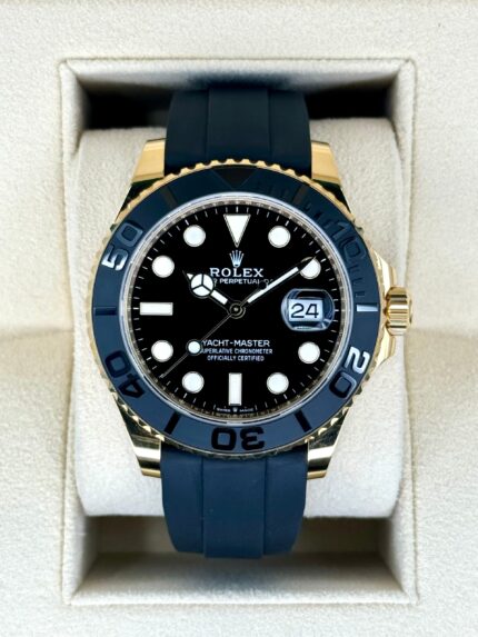2024 Rolex Yacht-Master 42mm 226658 Gold Oysterflex Black Dial