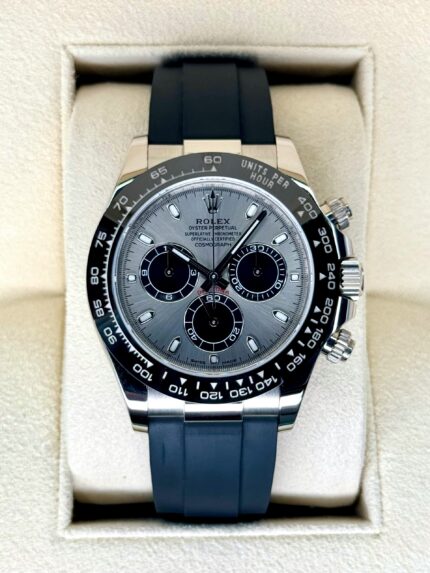 2022 Rolex Daytona 40mm 116519LN White Gold Silver Ghost Dial