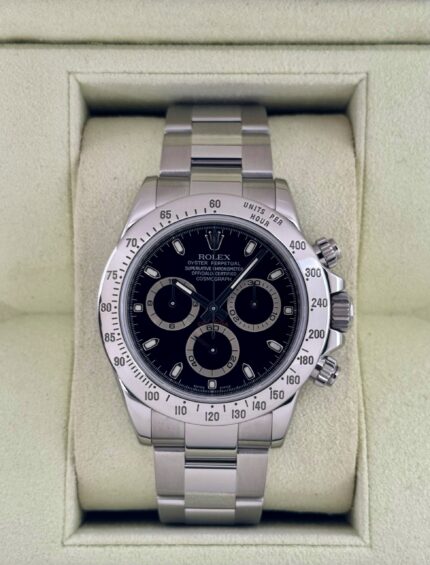 2009 Rolex Daytona 40mm 116520 Stainless Steel Black Dial