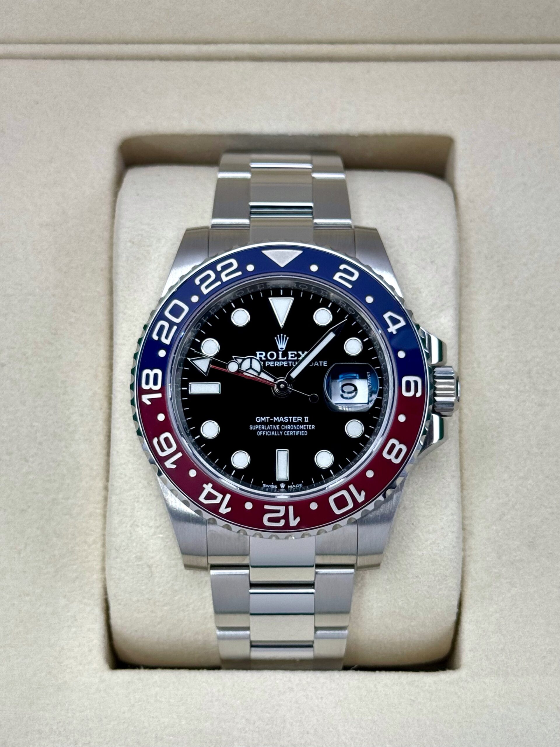 05671F01-217E-4CB3-8900-0C47E7C03003.jpg 2025 Rolex GMT-Master II "Pepsi" 40mm 126710BLRO Oyster (Unworn)