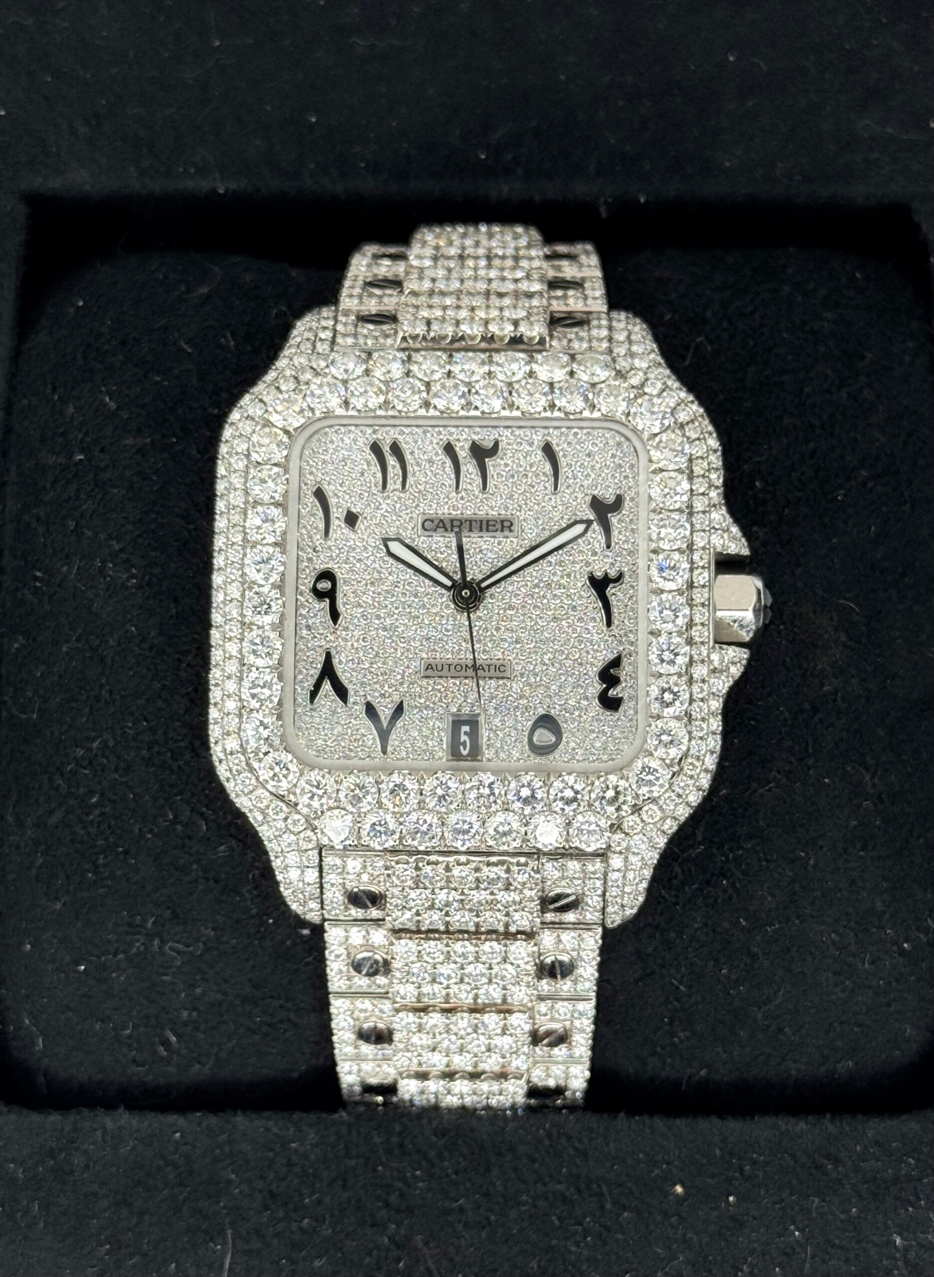 0ACF7A11-20E5-4306-B3FE-B47DCA5EBE9B-1.jpg 2021 Iced Out Santos De Cartier 39.8mm WSSA0037 Stainless Steel