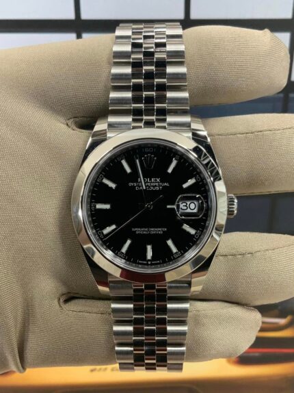 2022 Rolex Datejust 41mm 126300 Jubilee Black Stick Dial (Unworn)