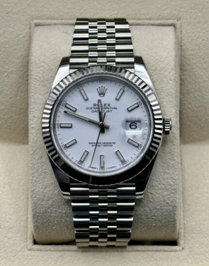 2017 Rolex Datejust 41mm 126334 Jubilee White Stick Dial