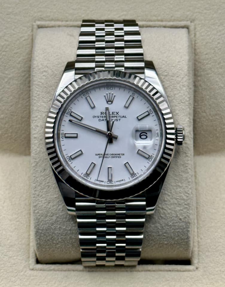 1_76dd0945-a8c5-4f57-b6b1-422ae2957d1d.jpg 2017 Rolex Datejust 41mm 126334 Jubilee White Stick Dial