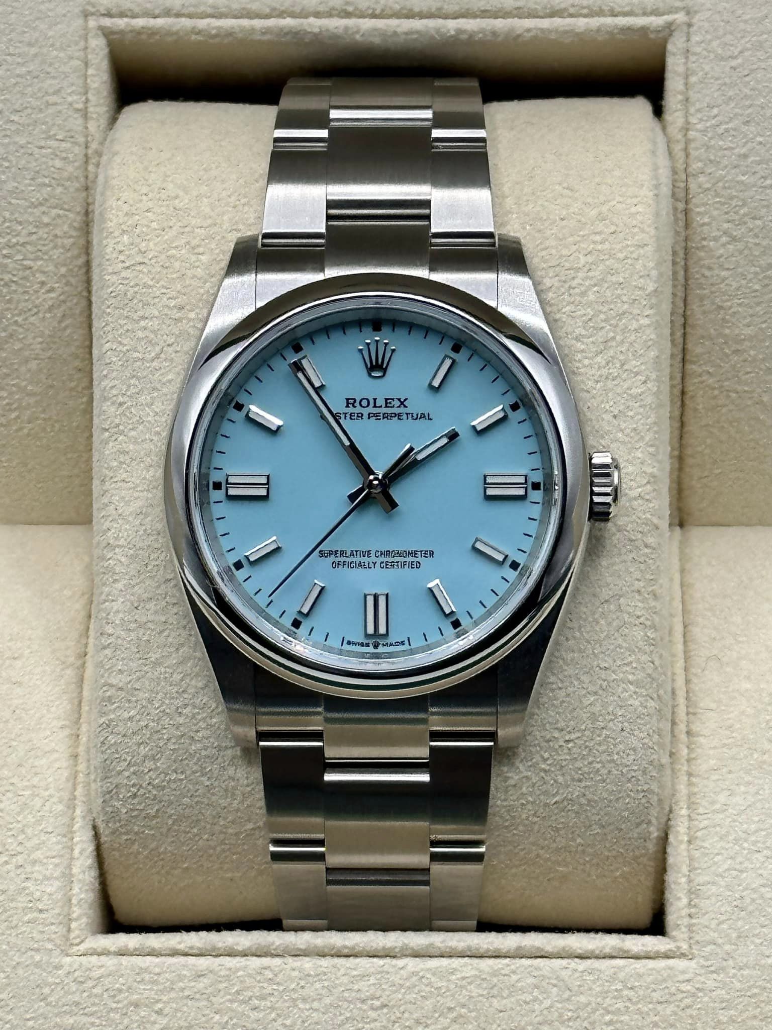 1_fc1806bf-72d9-4ed2-91e6-98dd247452db.jpg 2022 Rolex Oyster Perpetual 36mm 126000 Tiffany Blue Dial