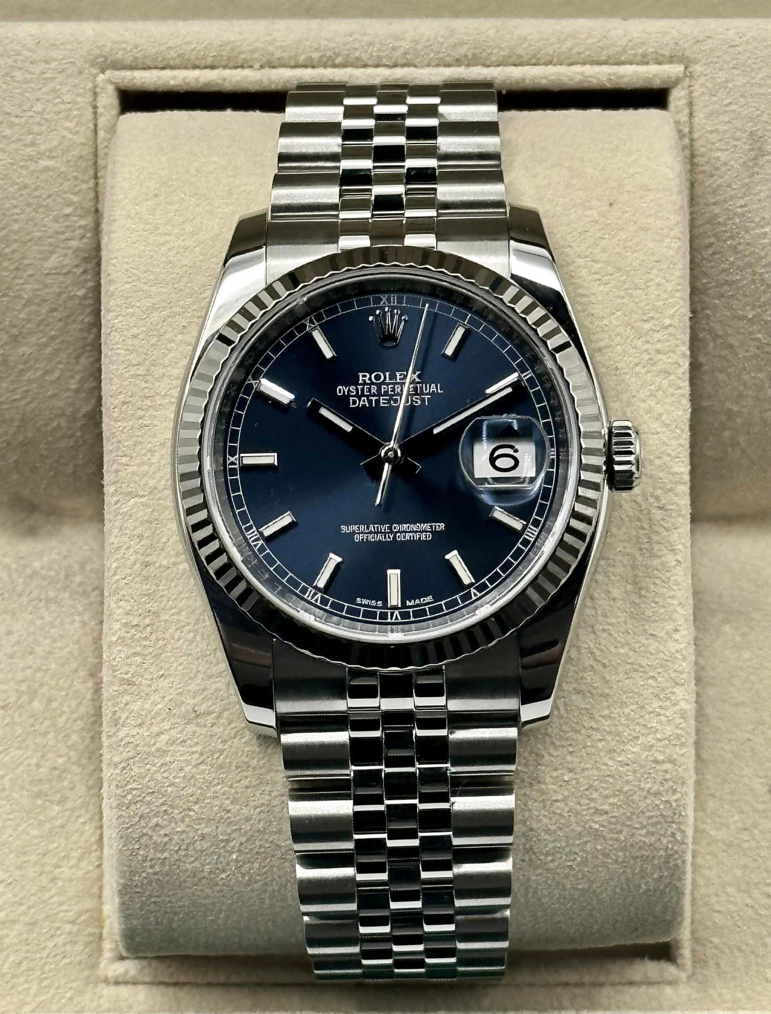 353802913_10167373306880532_4964954425829390845_n.jpg 2018 Rolex Datejust 36mm 116234 Jubilee Blue Stick Roulette Date Dial