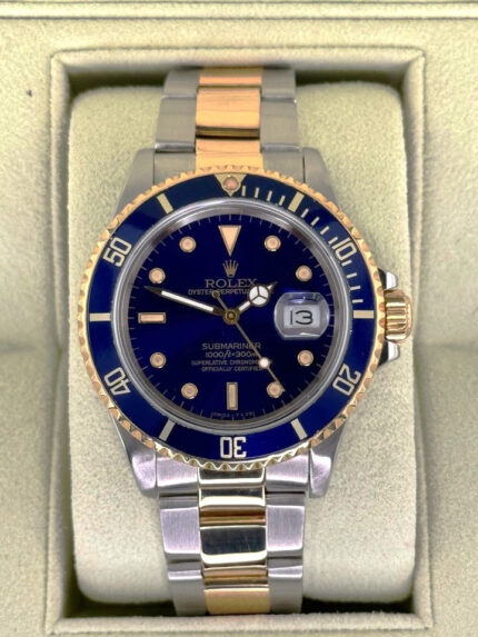 1987 Rolex Submariner 40mm 16803 Two-Tone Blue/Purple Dial