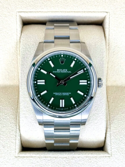 2024 Rolex Oyster Perpetual 41mm 124300 Green Dial (Unworn)