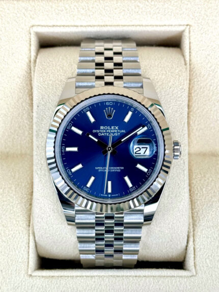 2024 Rolex Datejust 41mm 126334 Stainless Steel Jubilee Blue Dial (Unworn)
