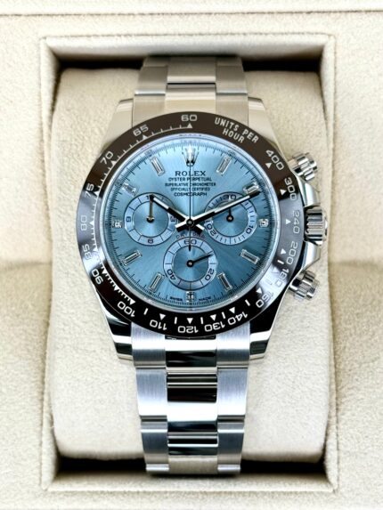 2023 Rolex Daytona 40mm 116506 Platinum Ice Blue Diamond Dial (Unworn)