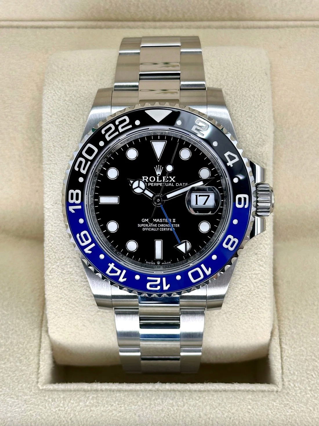 AAADC73C-C966-49E6-9BB1-4FA8A142631A.jpg 2024 Rolex GMT-Master II "Batman" 40mm 126710BLNR Oyster (Unworn)
