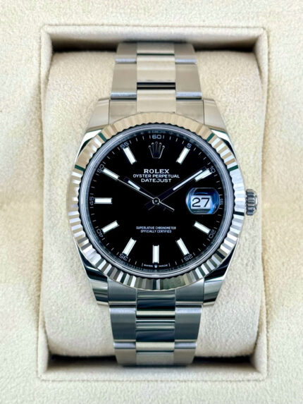 2024 Rolex Datejust 41mm 126334 Stainless Steel Oyster Black Dial (Unworn)