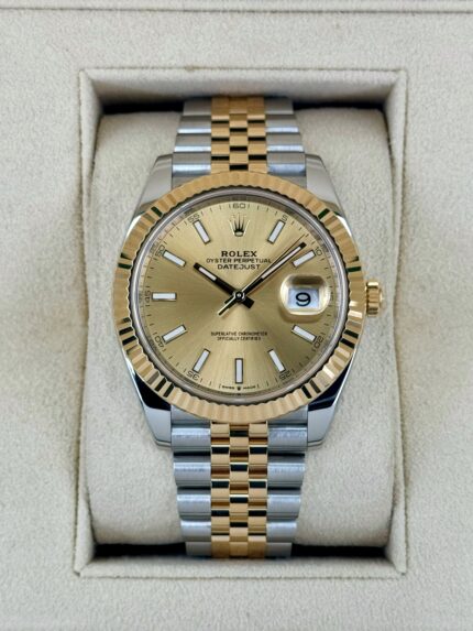 2022 Rolex Datejust 41mm 126333 Two-Tone Jubilee Champagne Dial