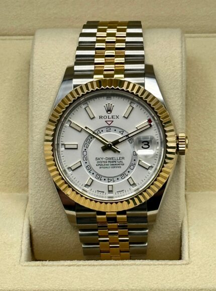 2023 Rolex Sky-Dweller 42mm 326933 Two-Tone Jubilee White Dial (Unworn)