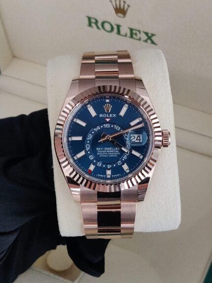 2023 Rolex Sky-Dweller 42mm 336935 Rose Gold Blue Dial (Unworn)