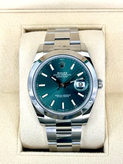 2023 Rolex Datejust 41mm 126300 Oyster Green Dial (Unworn)