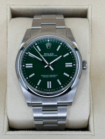 2023 Rolex Oyster Perpetual 41mm 124300 Green Dial (Unworn)