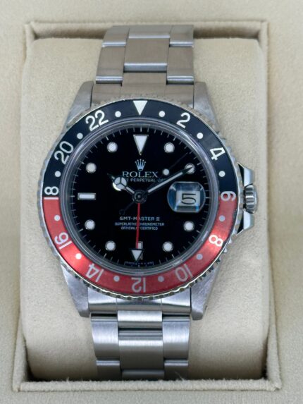 1987 Rolex GMT Master II "Coke" Fat Lady  16760 Black Dial w/RSC Card