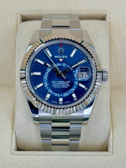 2022 Rolex Sky-Dweller 42mm 326934 Stainless Steel Oyster Blue Dial