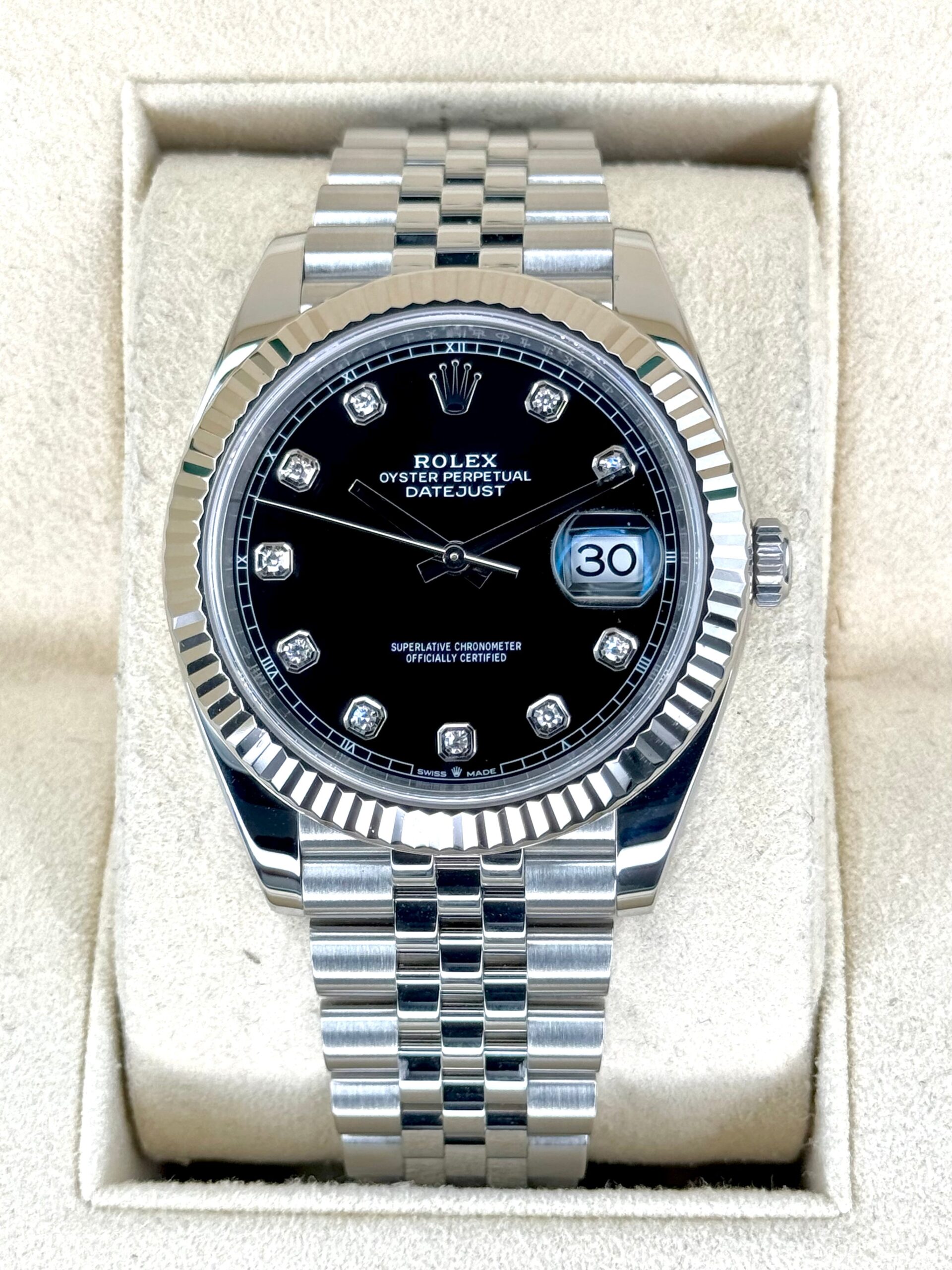 IMG_3370.jpg 2020 Rolex Datejust 41mm 126334 Stainless Steel Jubilee Black Diamond Dial