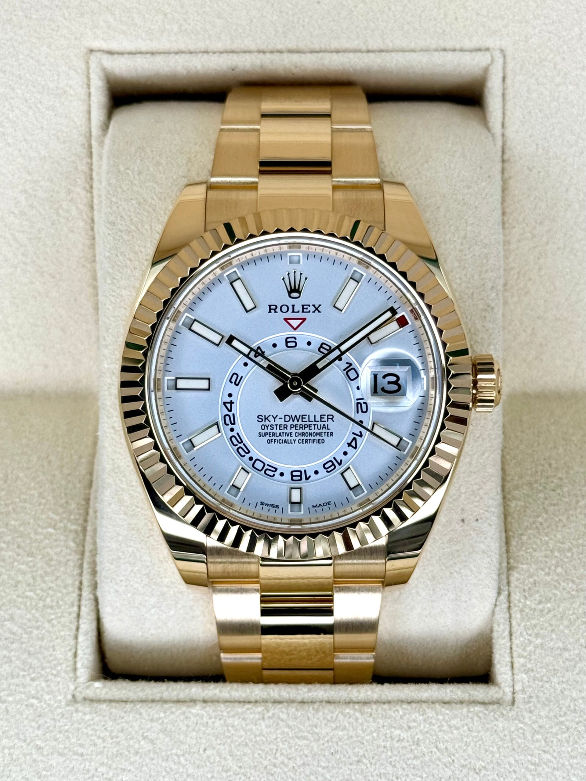 IMG_5555.jpg 2022 Rolex Sky-Dweller 42mm 326938 18K Yellow Gold Oyster White Dial