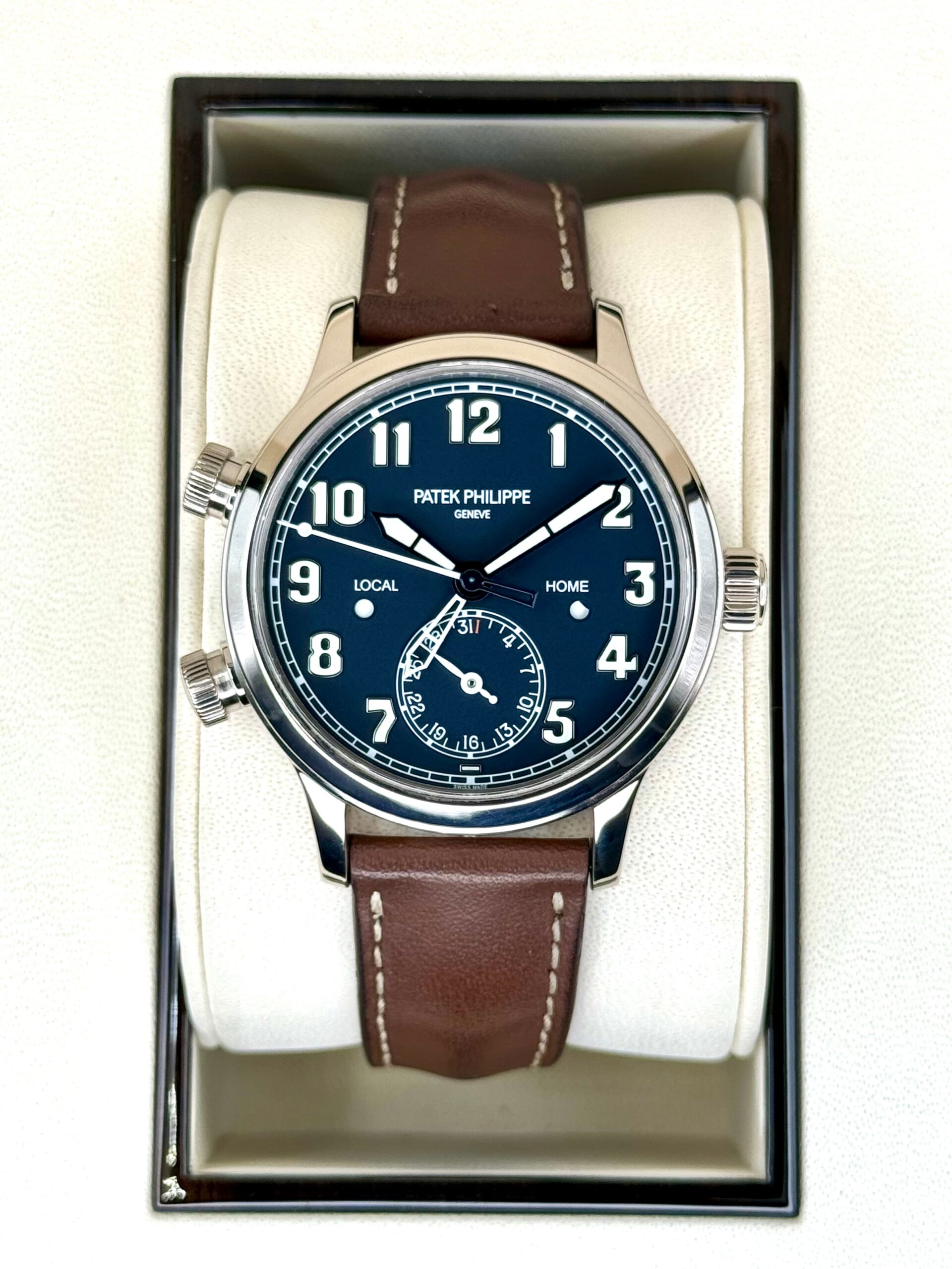 IMG_5831_6a529874-d6ea-4a10-ad77-8180294c6419.jpg 2021 Patek Philippe 37.5mm 7234G Calatrava Pilot Travel Time White Gold