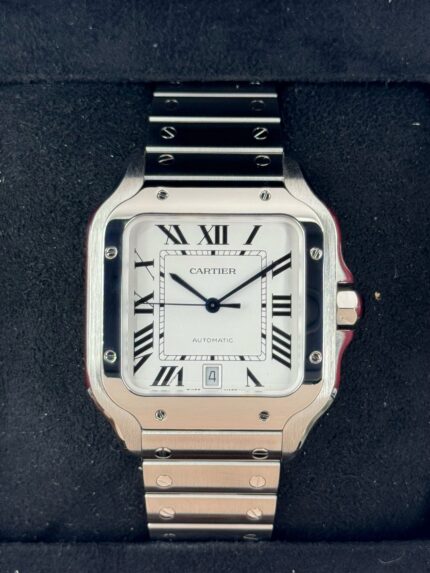2022 Santos De Cartier 39.8mm WSSA0018 Stainless Steel White Dial