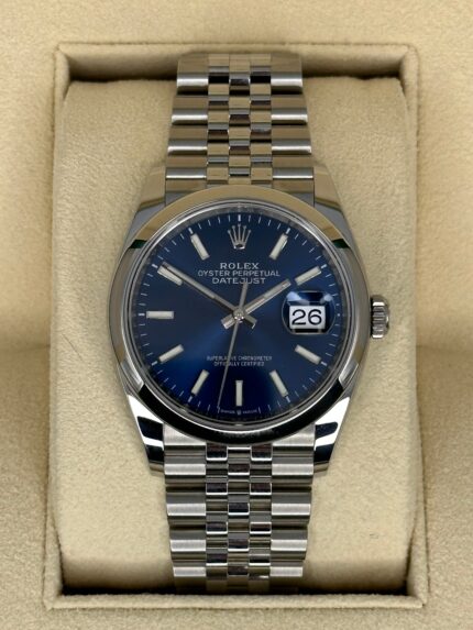 2023 Rolex Datejust 36mm 126200 Jubilee Blue Stick Dial (Unworn)