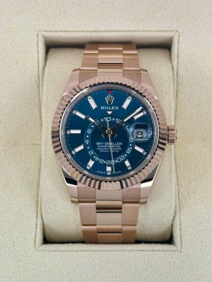 2024 Rolex Sky-Dweller 42mm 336935 Rose Gold Blue Dial (Unworn)