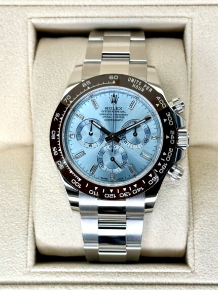 2023 Rolex Daytona 40mm 116506 Platinum Ice Blue Diamond Dial (Unworn)