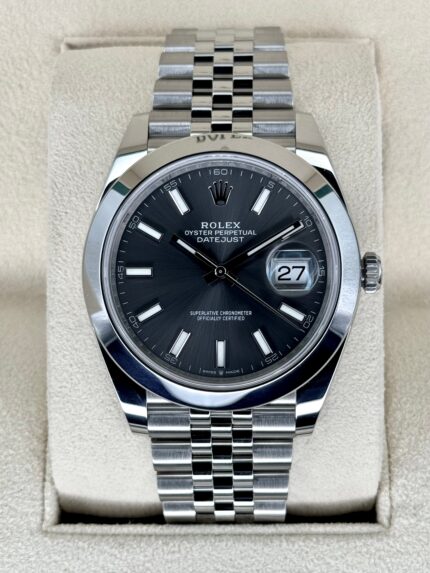Rolex 2023 Datejust 41mm 126300 Jubilee Rhodium Dial (Unworn)
