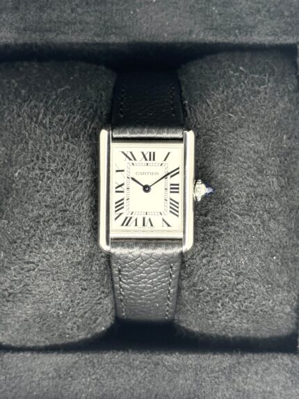 2024 Cartier Tank 29.5mm WSTA0042 Stainless Steel White Dial (Unworn)