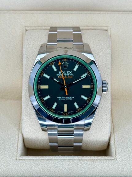 2023 Rolex Milgauss 40mm 116400GV Stainless Steel Black Dial (Unworn)
