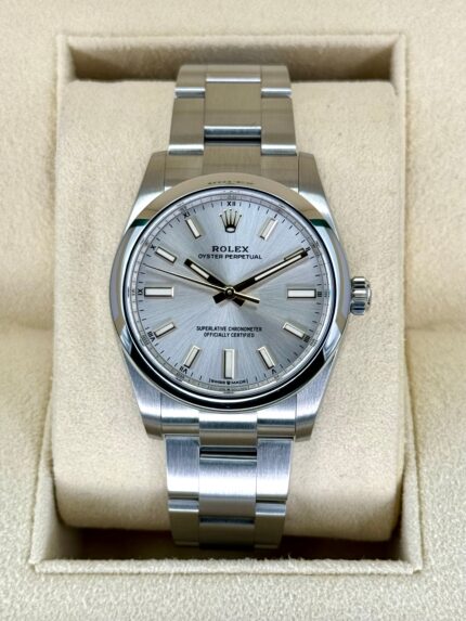 2022 Rolex Oyster Perpetual 34mm Stainless Steel Silver Dial