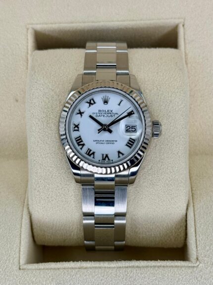 2021 Rolex Lady Datejust 28mm 279174 Stainless Steel Oyster White Dial