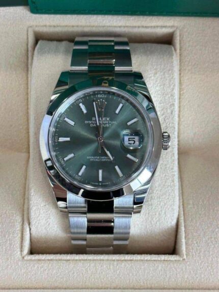 2023 Rolex Datejust 41mm 126300 Oyster Green Dial (Unworn)